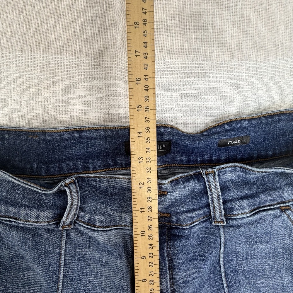 Judy Blue High Rise Flare Women's Jeans Sz 18W Medium Wash Front Seam Stretch - Picture 6 of 8